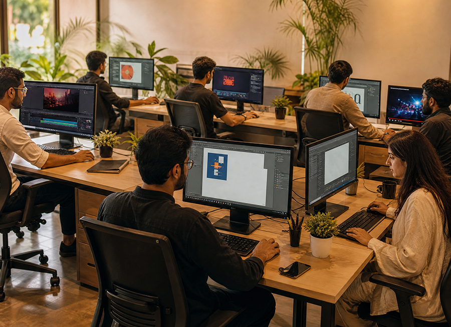 Inside the Motion Graphix studio